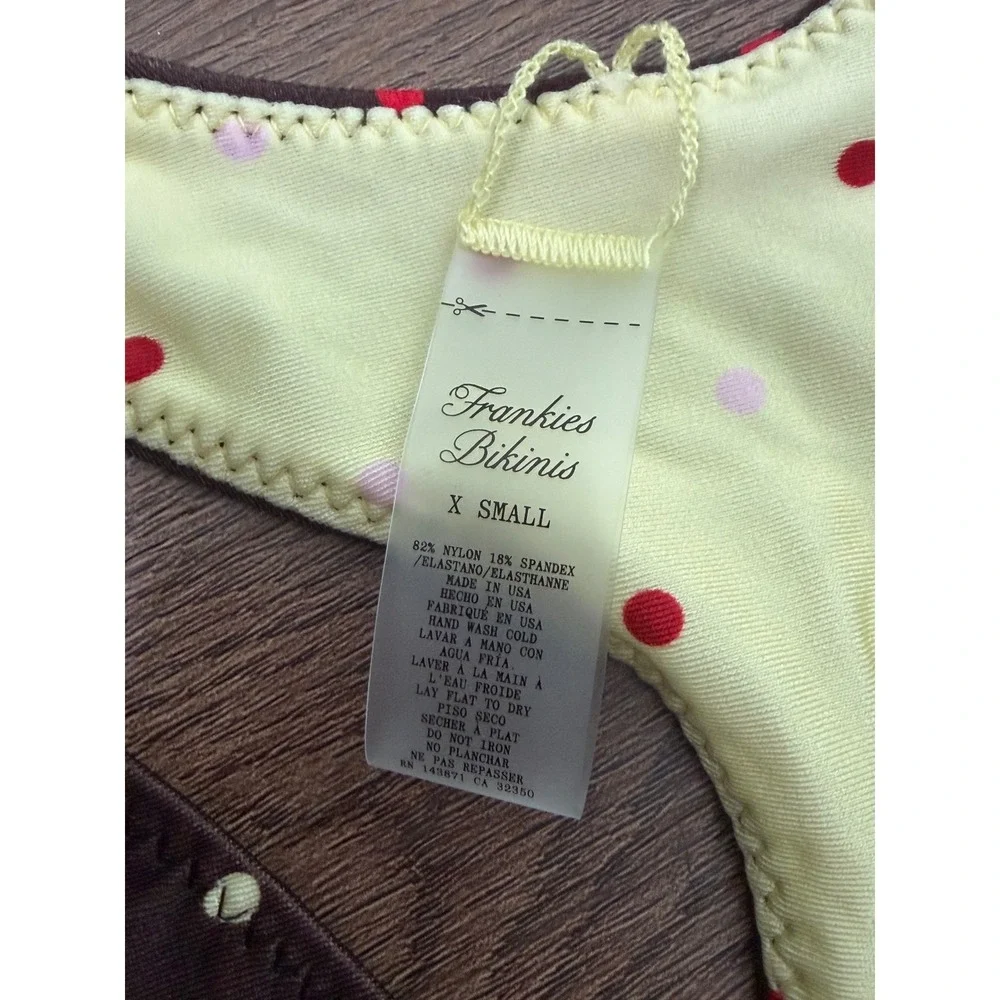 Frankies Bikinis Full Moon Bikini Bottom XS Polka Dot Retro Beach Vacation